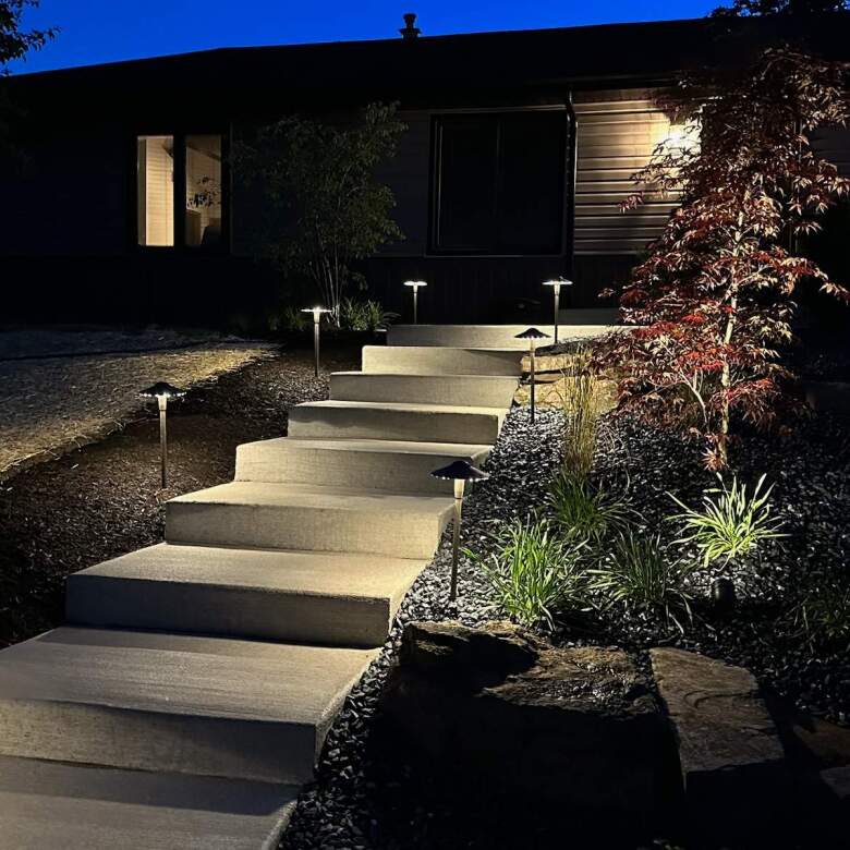 Low Voltage Lighting System in Landscaping